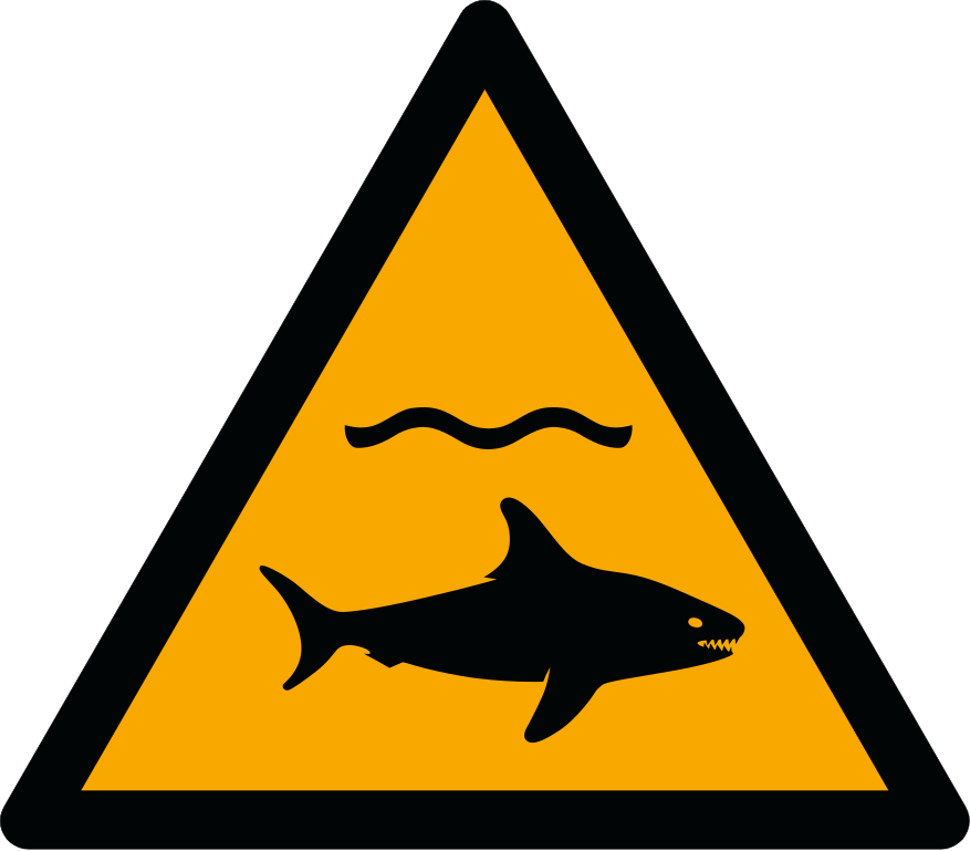 W054 Предупреждение; Акулы/Warning; Sharks