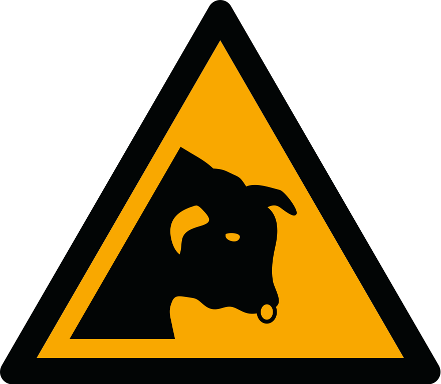 W034 Предупреждение. Бык (буйвол)/Warning; Bull