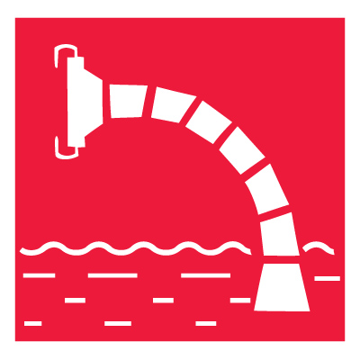 Знак F07 Пожарный водоисточник •ГОСТ 12.4.026-2015• (Пленка 200 х 200)