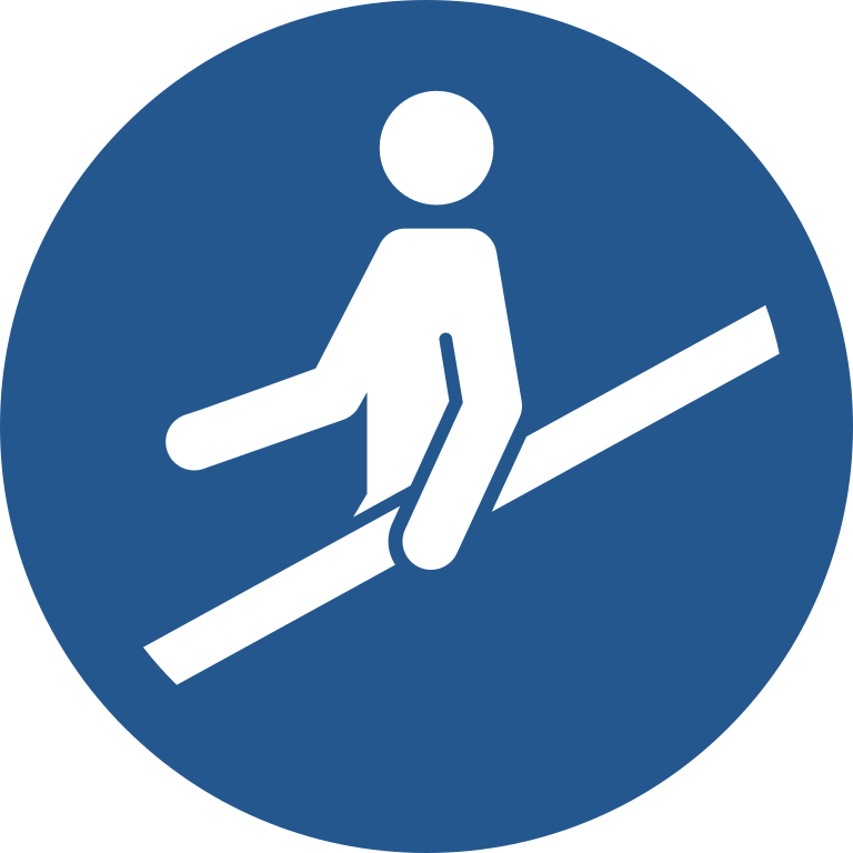 M012 Использовать поручень/Use handrail