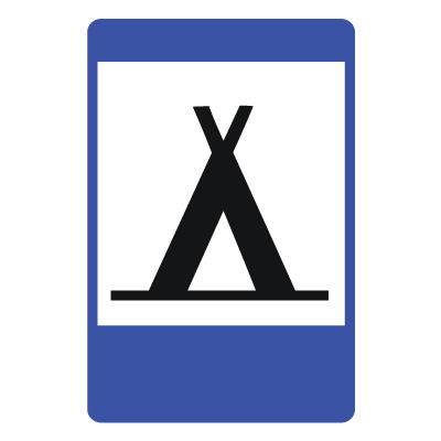 Дорожный знак 7.10 Кемпинг (1050 x 700) Тип А