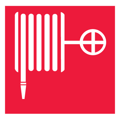 Знак F02 Пожарный кран •ГОСТ 12.4.026-2015• (Пластик 200 х 200)